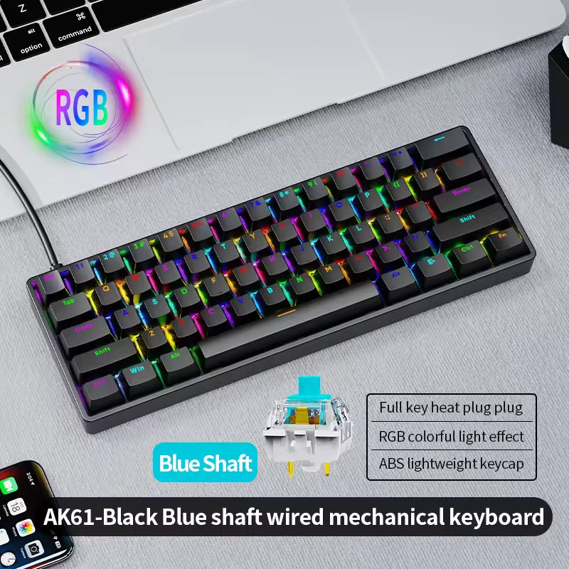 K♡ AK61 Keys Hot-swappable Mechanical Keyboard - zenx