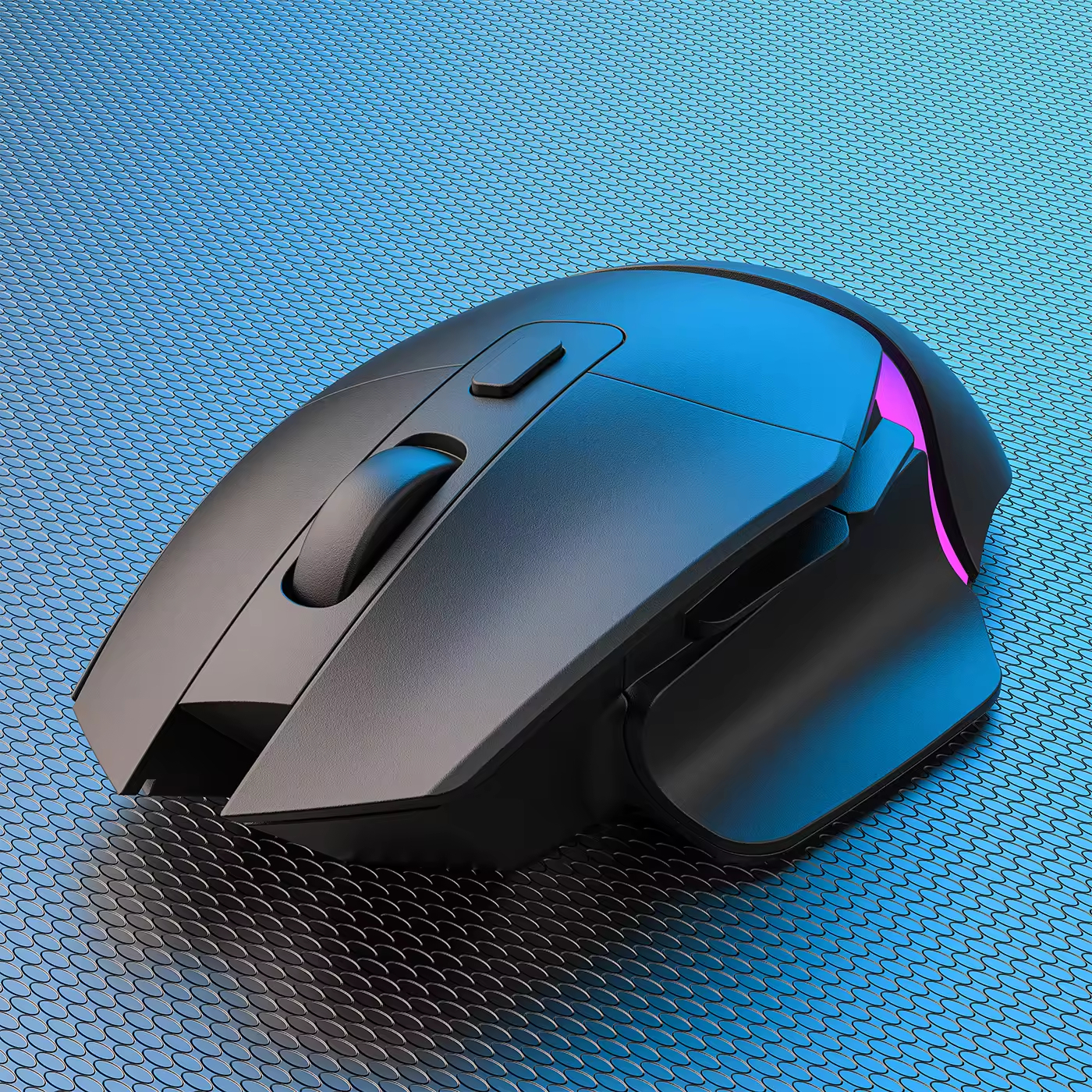 Bluetooth Dual Mode Ergonomic RGB Backlight 7200 DPI Optical Sensor Wireless Gaming Mouse